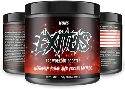 EXITUS - Hardcore Pre Workout, Focus & Motivations Booster 250g