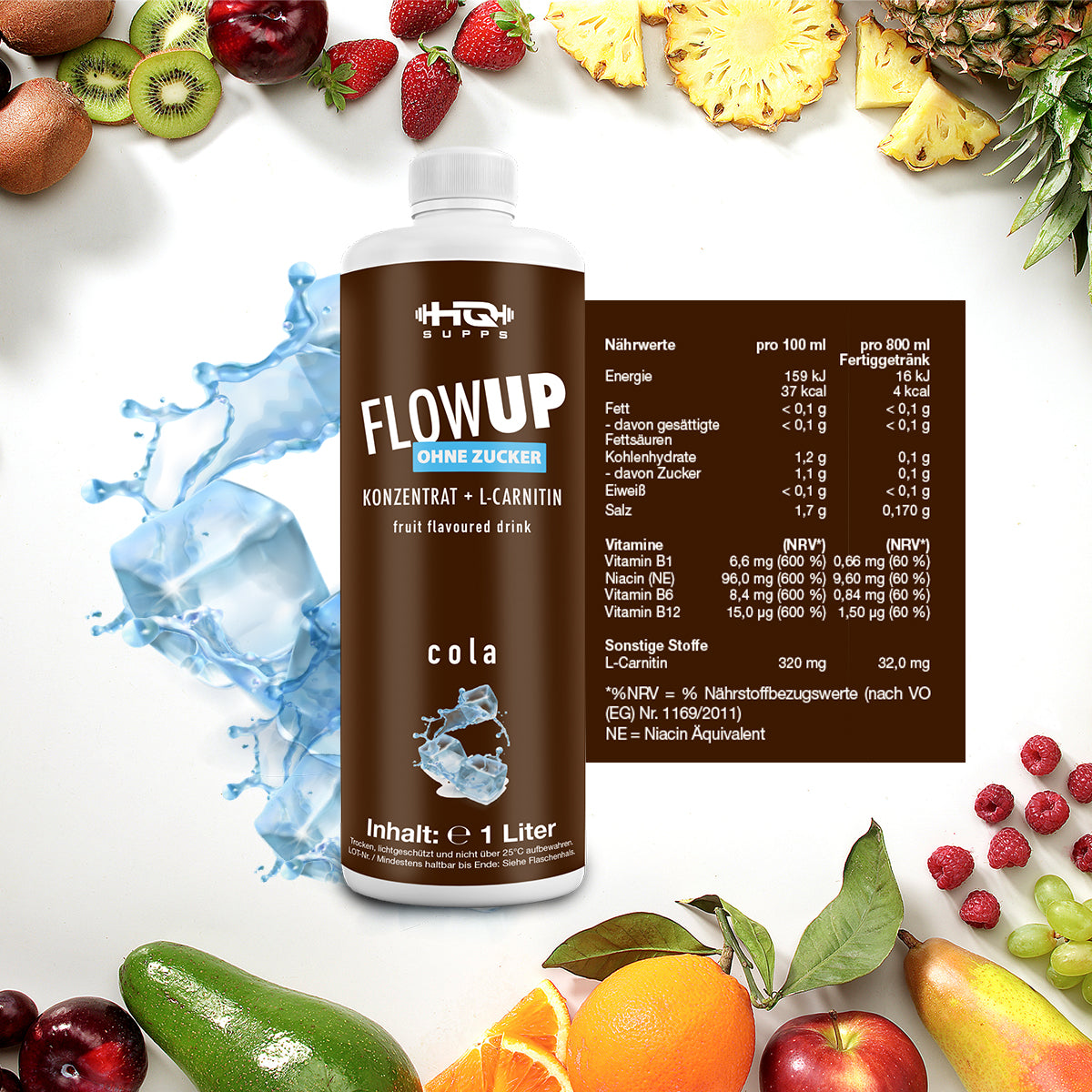 FlowUP - Powerkonzentrat + L-Carnitin für Sportler